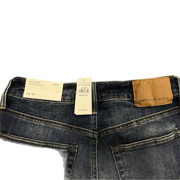 New American Eagle Move -free Athletic Slim Empire Blue Airflex 28x30 - Picture 6 of 8